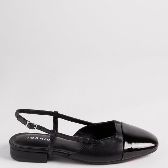 NWT Cap-Toe Slingback Flats 10 Wide - Picture 2 of 5